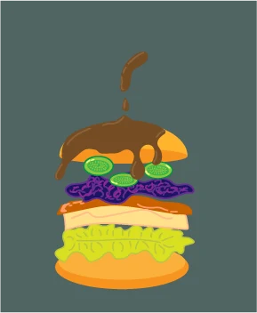 juleburger med flæskesteg